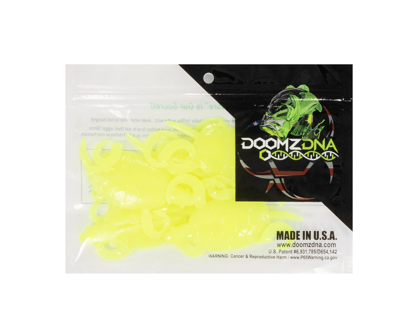 DDT3-Charteuse Doomzday Turtle - Doomz Day Bass Turtle Lures